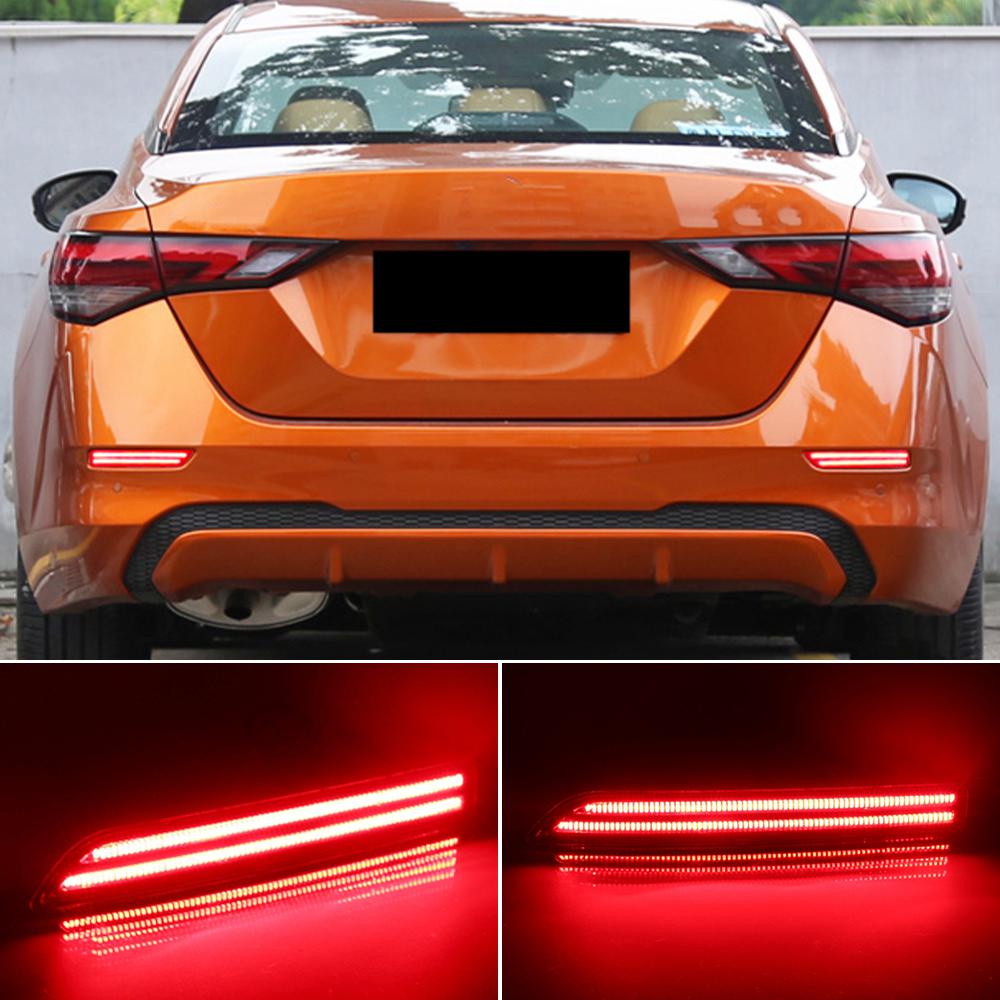Car Flashing 2Pcs LED Rear Bumper Reflector Lights for Nissan Sentra