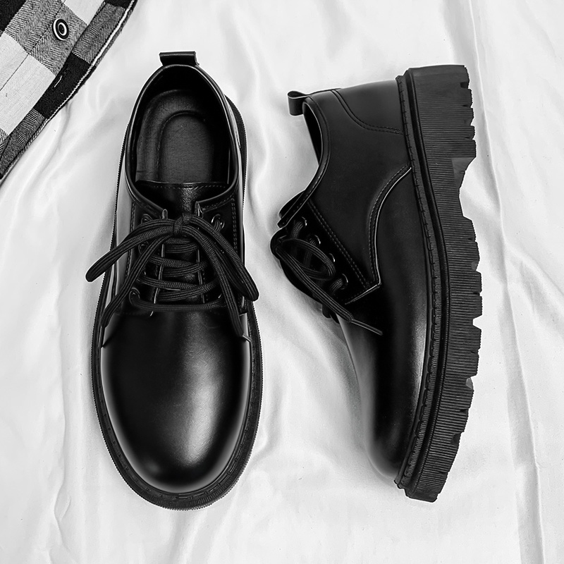 【Affordable】Korean Fashion Leather Shoes For Men Black Work Wedding