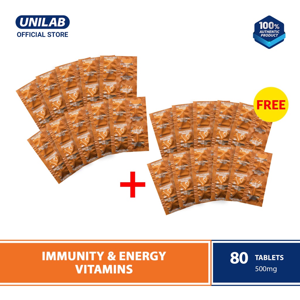 Unilab Enervon Multivitamins 40s + Free 40 Tablets (Free expires on Oct