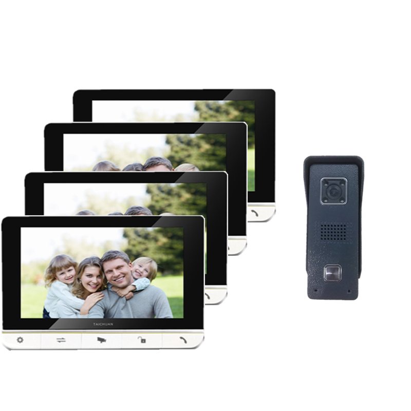 Smart Access Control System Video Doorphone Intercom System 4 Wired 7 ...