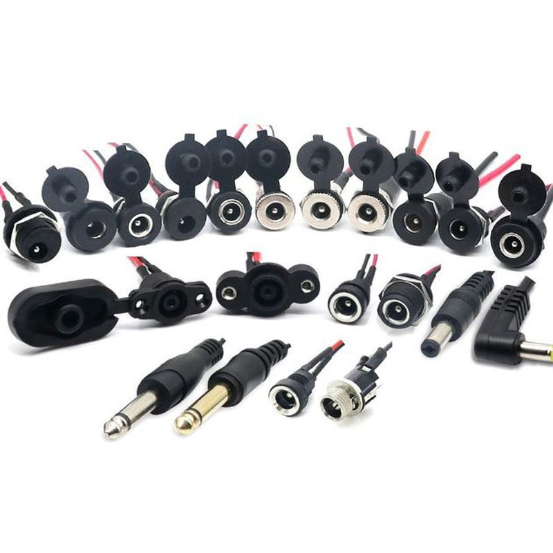 DC power socket 12V round pin charging male and female head plug and ...