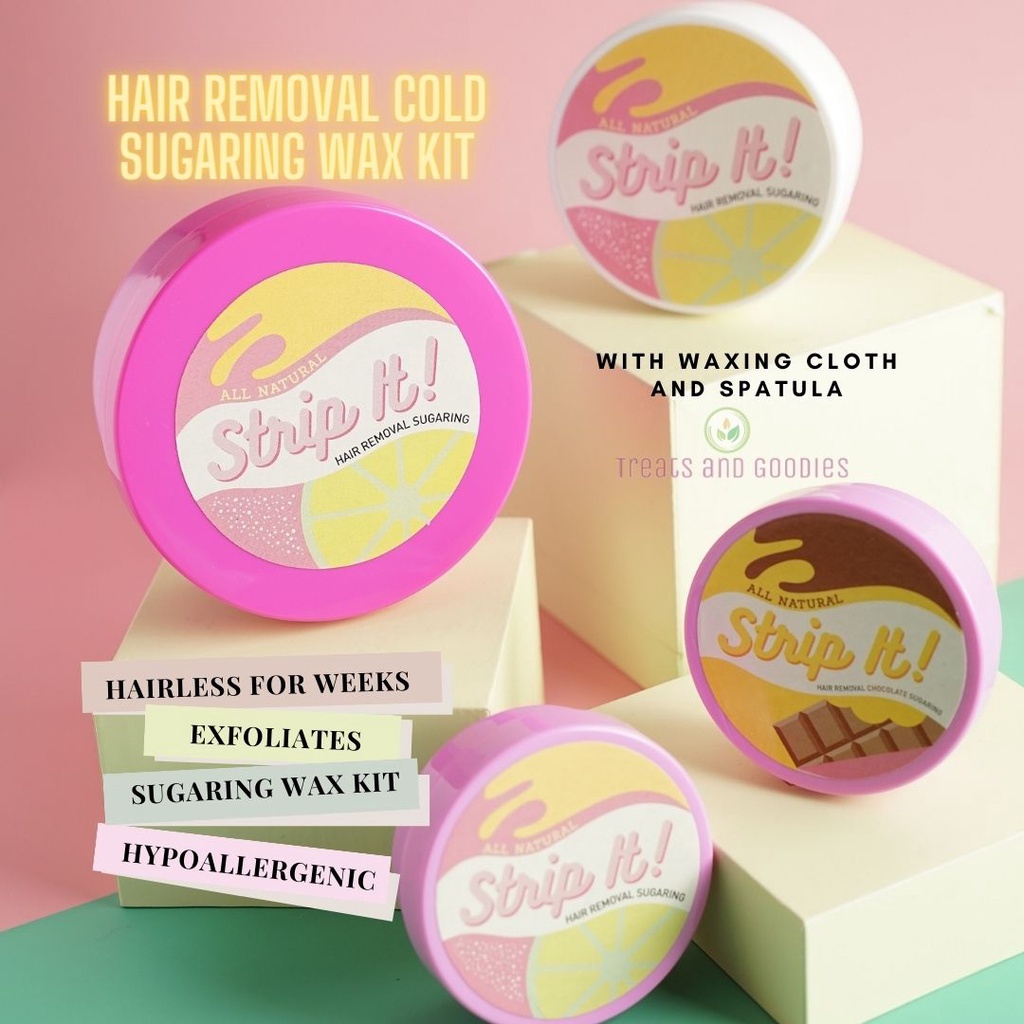 ☃Strip It Sugaring Wax Kit All Natural Cold Sugar Hair Removal with
