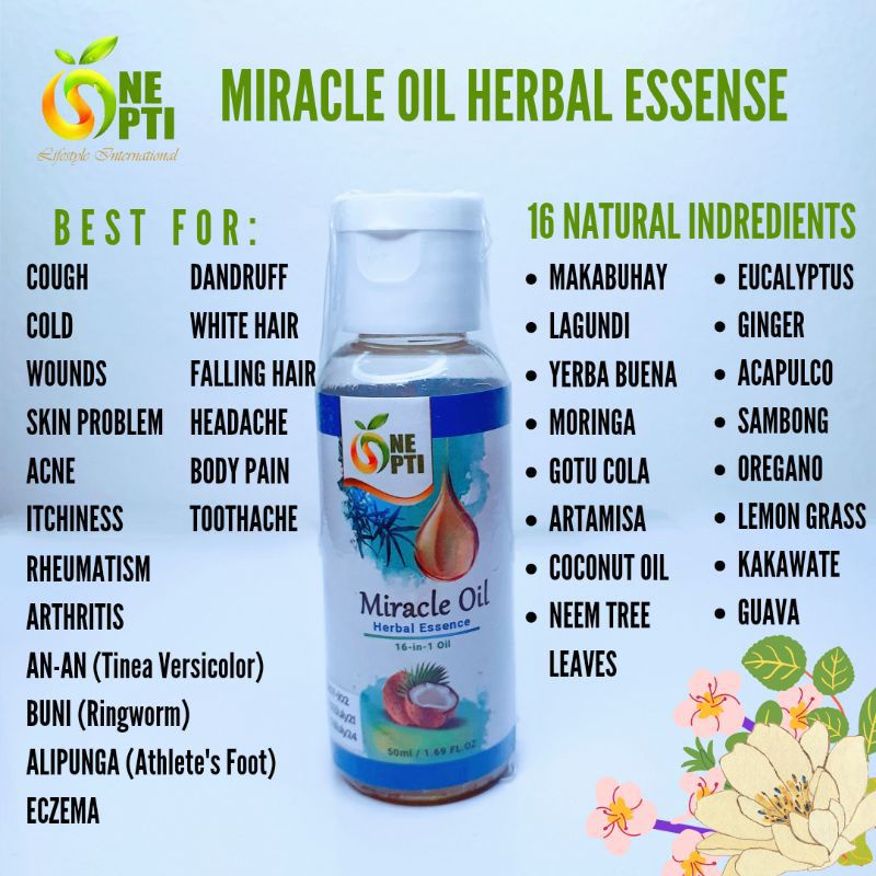 One Opti Miracle Oil 50ml | Shopee Philippines