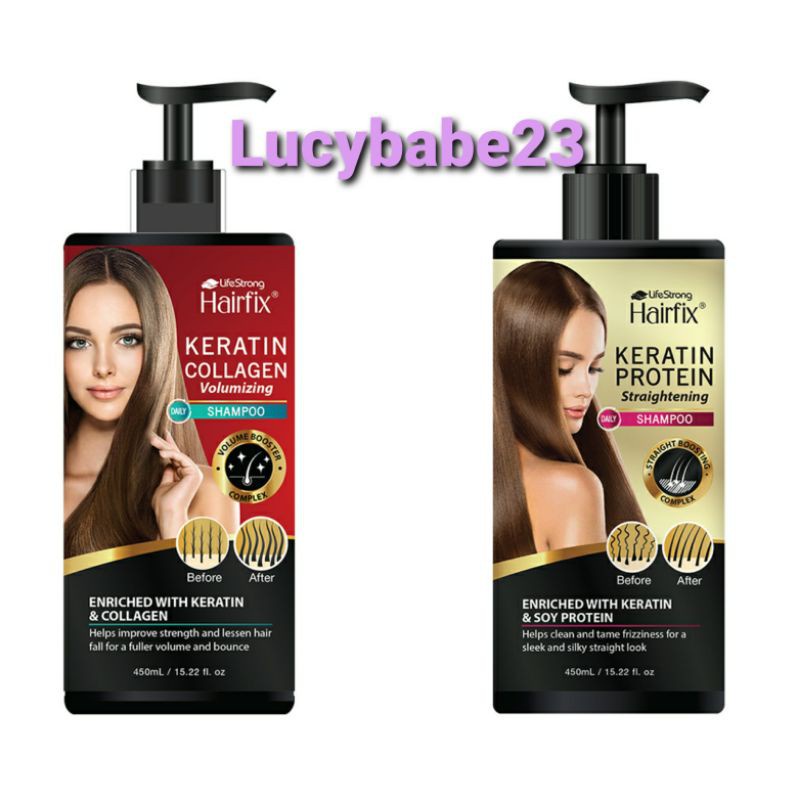 ♘HAIRFIX KERATIN COLLAGEN /KERATIN PROTEIN SHAMPOO 450 ML Shopee