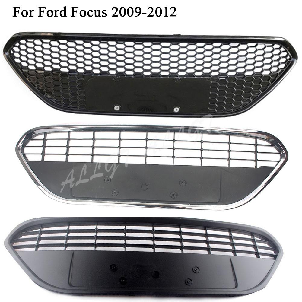 Balck Front Bumper Grill Lower Grille Trim Cover For Ford Focus 2009