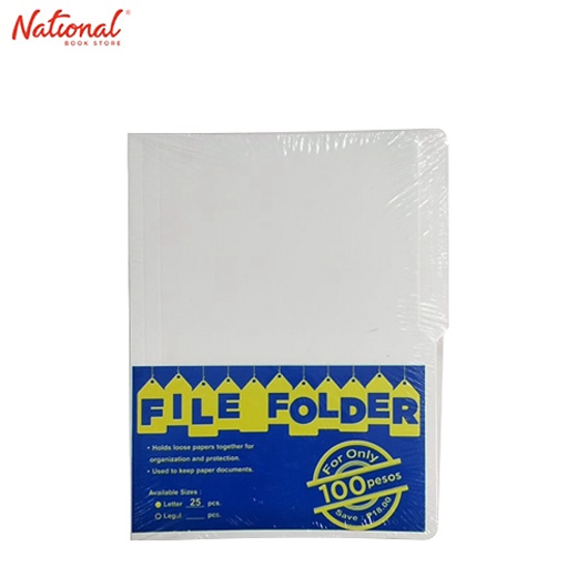 Valiant Folder White Short 25 pieces School & Office Filing