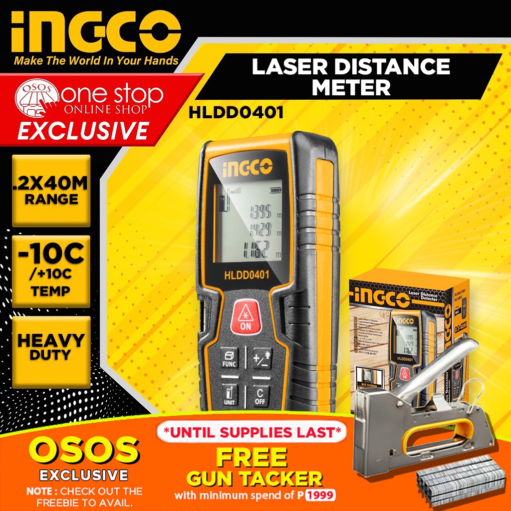 Ingco Original Laser Distance Meter HLDD0401•OSOS• Shopee Philippines
