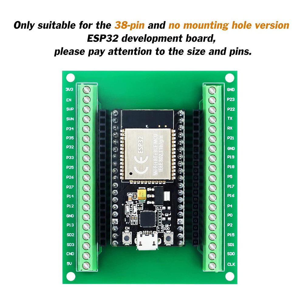 ESP32 Development Module ESP-WROOM-32 GPIO 1 Into 2 Module 38PIN Narrow ...