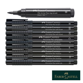  Faber-Castell Metallic PITT Artist Pens - 3 Colored Metallic  Colors - Smooth Bullet Nibs (Classic Metallic)