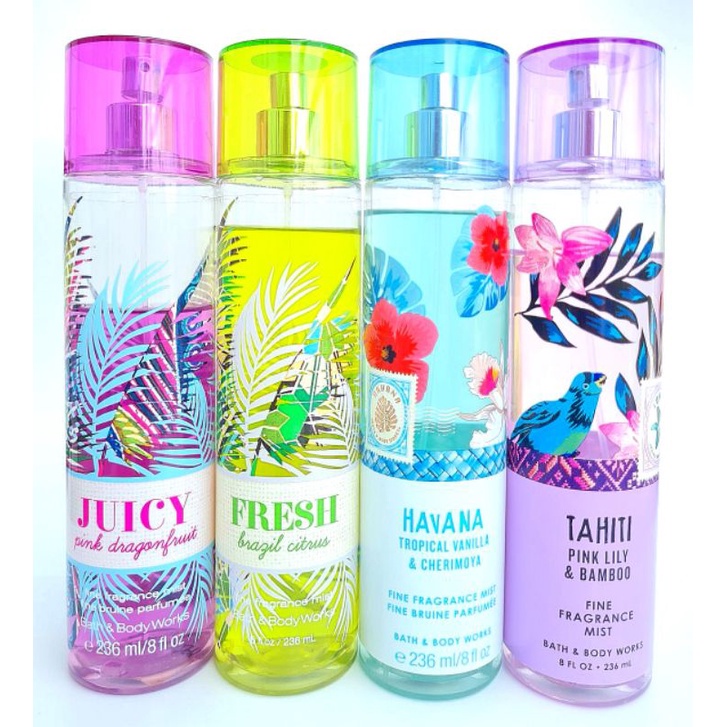 Bath & Body Works Havana Tropical Vanilla Tahiti Pink Lily & Bamboo