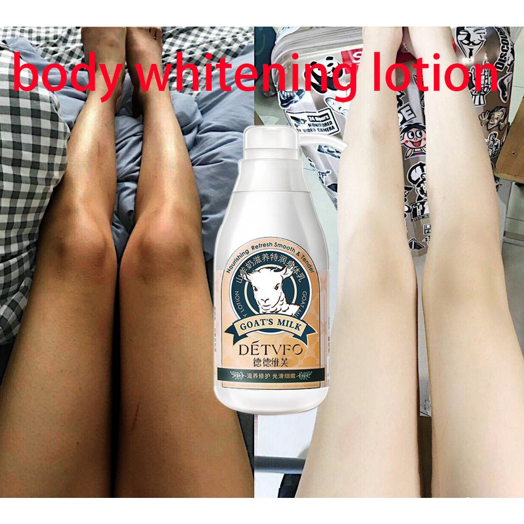 ♕Goat Milk Body Lotion Permanent Whitening Body Lotion Removes Dry