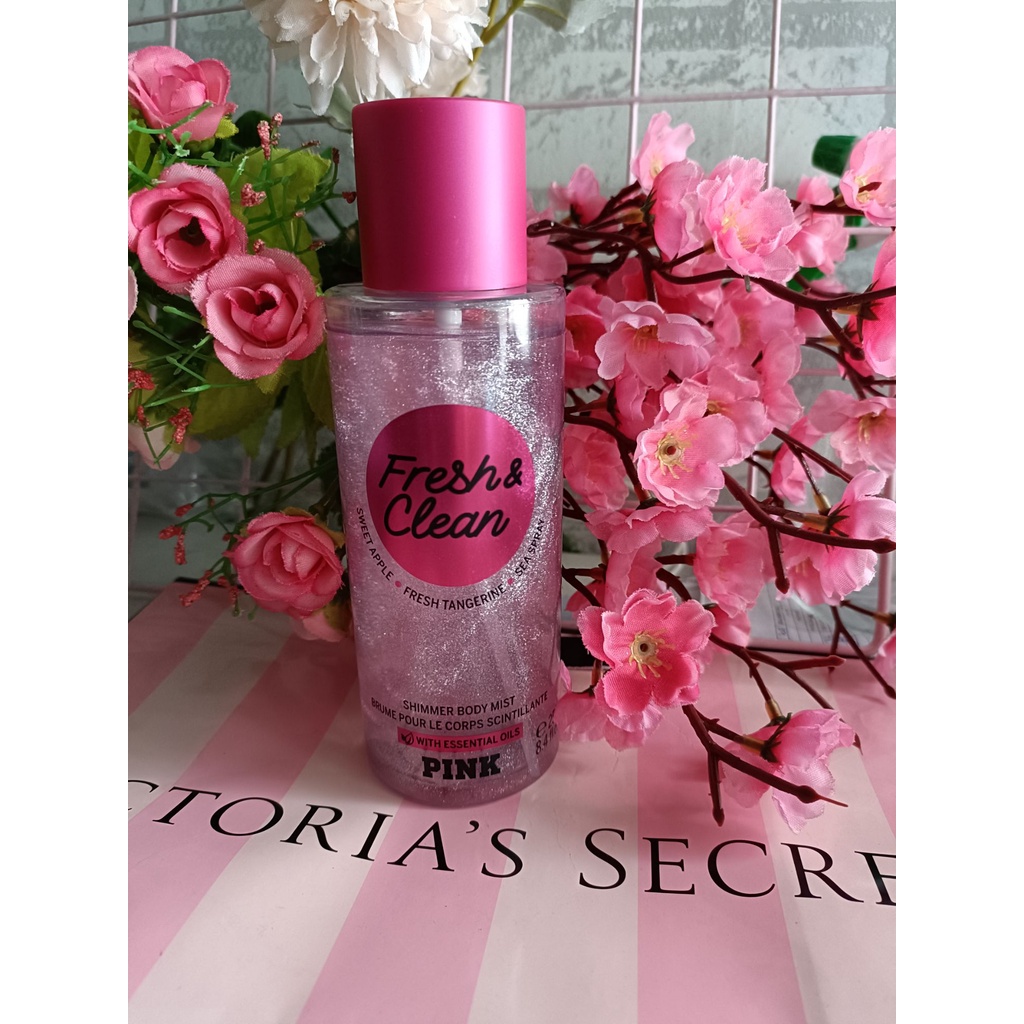 Fresh and Clean New PINK Victoria’s Secret Shimmer Body Mist 250ML