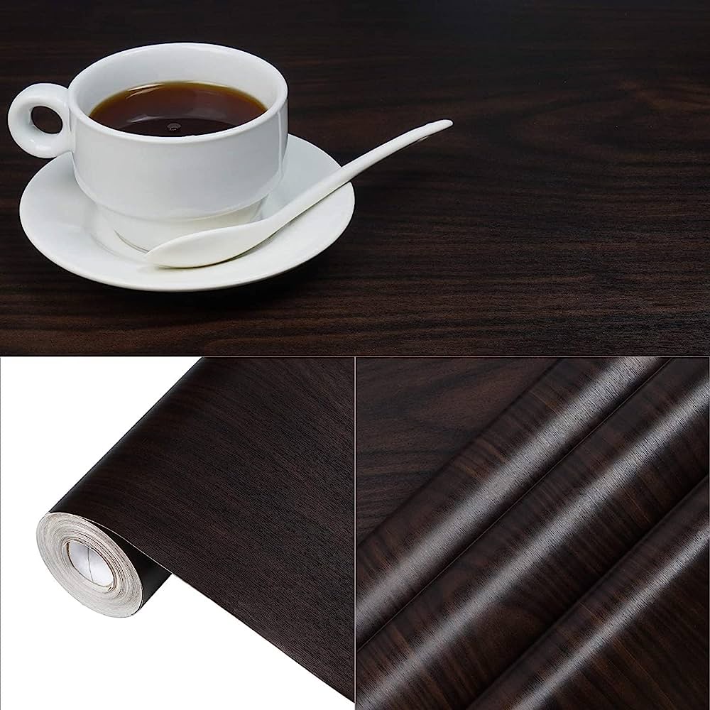 HUB C12 BLACK WOOD GRAIN HOME DECOR WATERPROOF SELF ADHESIVE 10M BY ...