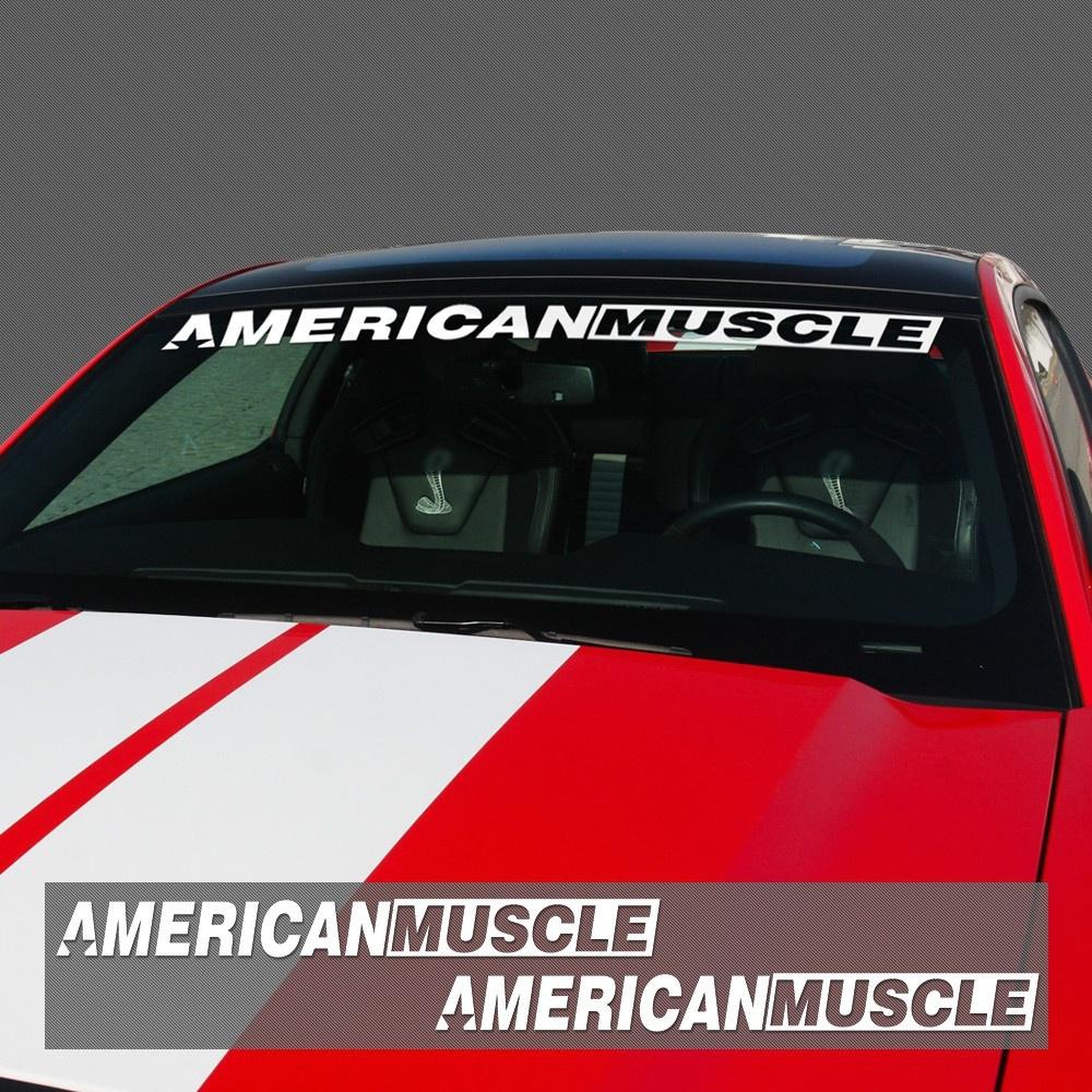For AMERICANMUSCLE Bold Text GT Front & Rear Window Windshield Logo