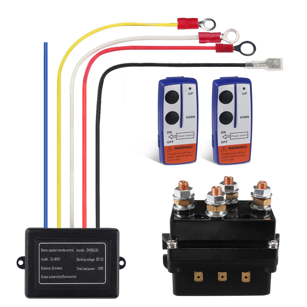 12V 250A Winch Remote Contactor Winch Control Solenoid Relay Twin