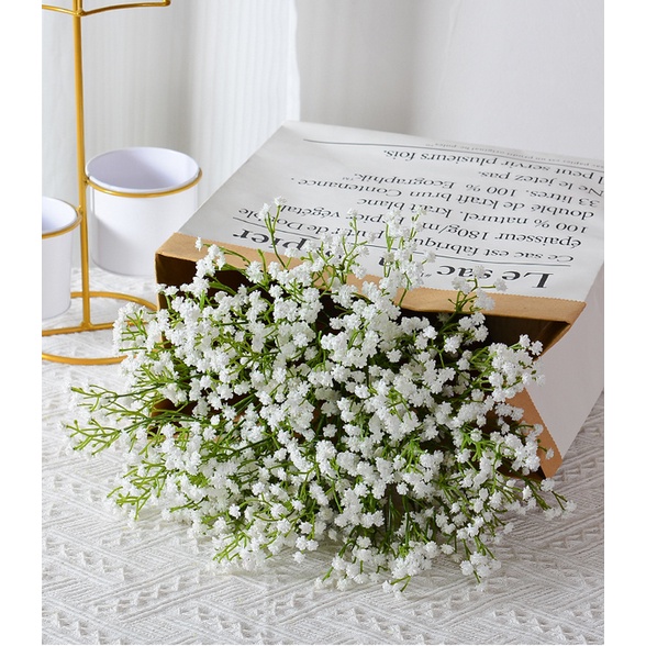 Artificial Baby Breath Flowers Real Touch Simulation Gypsophila Bouquet