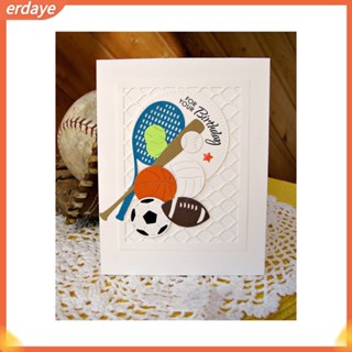 [erdaye] Sports Ball Metal Cutting Dies Diy Scrapbook Paper Cards Decor 