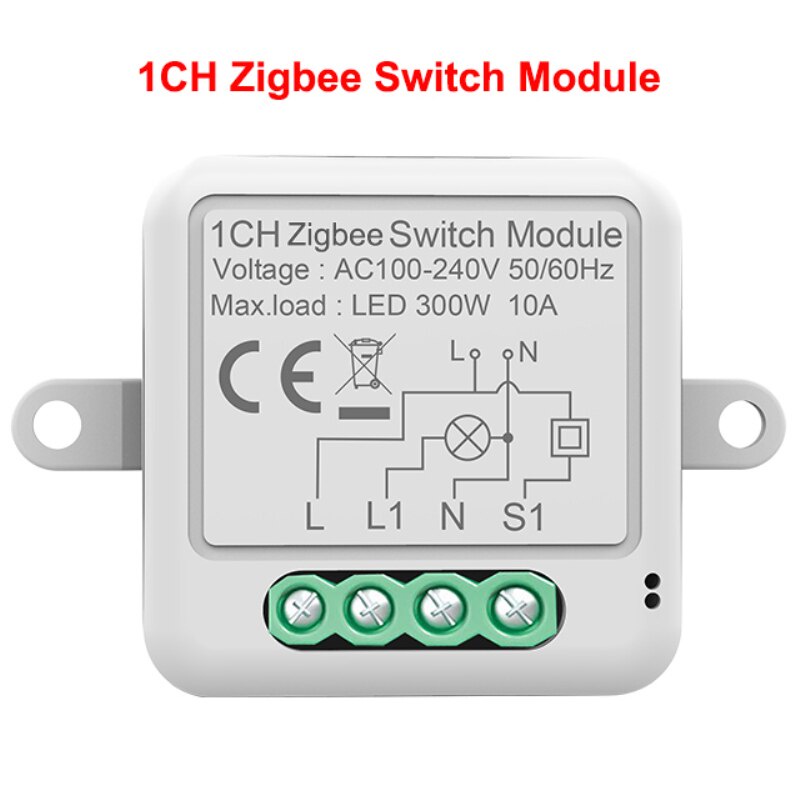 Tuya Zigbee Mini Smart Switch Module 1 2 3 4 Gang Graffiti Zero Fire ...