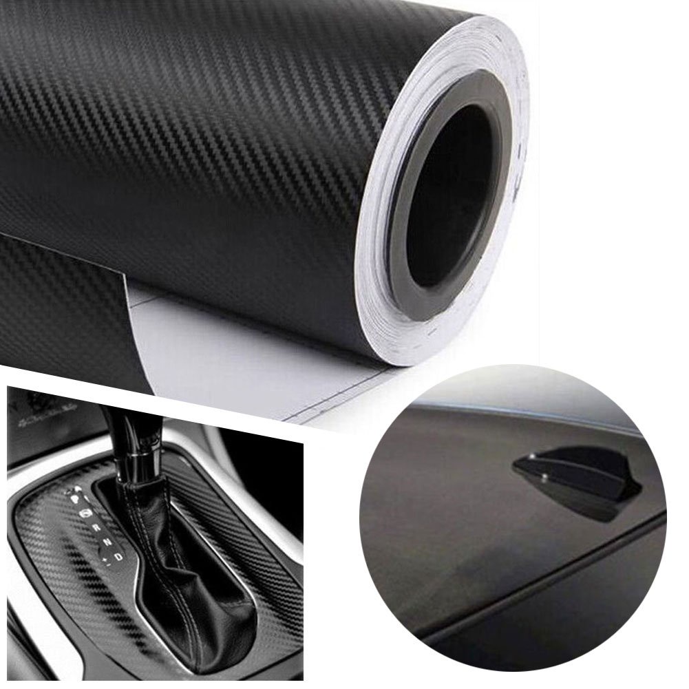3D 127x30cm Carbon Fiber Style Vinyl Wrap Film Car Wrapping Foil ...
