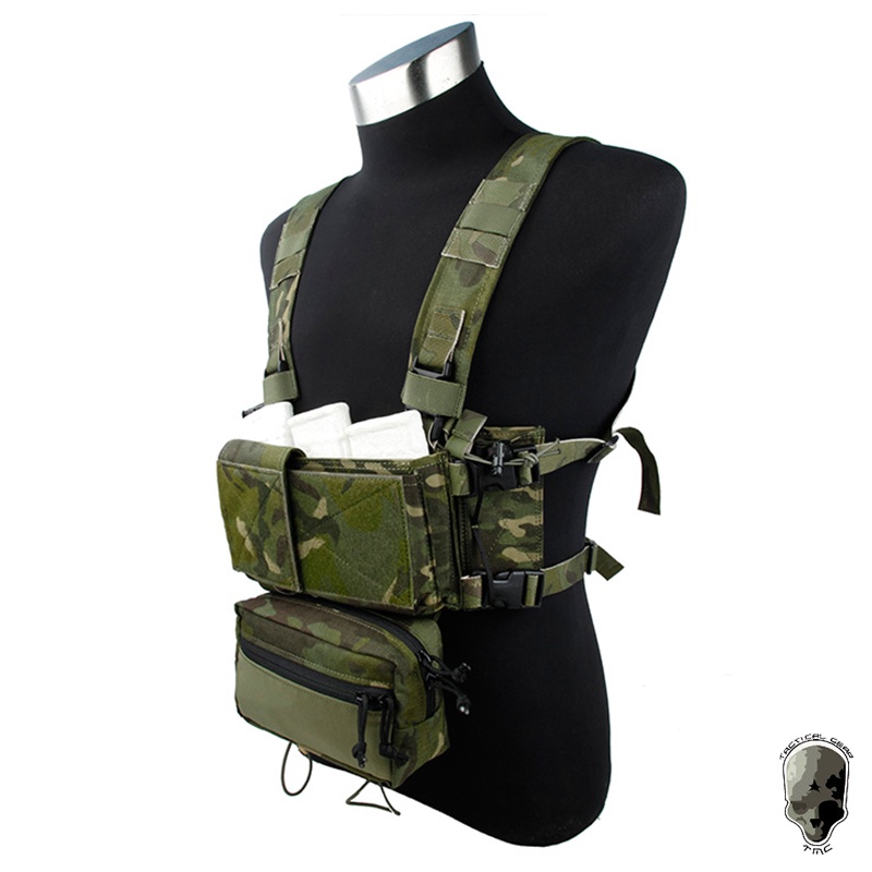 TMC Tactical Modular Chest Rig Micro Fight Chassis w/ 5.56 Mag Pouch ...