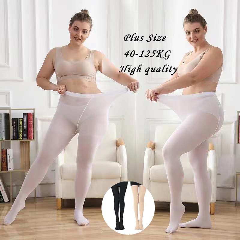 Plus size white discount pantyhose