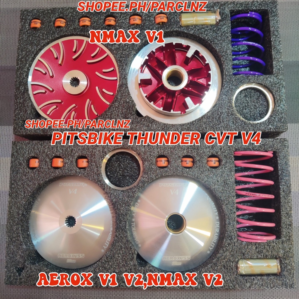 PITSBIKE THUNDER CVT SET PULLEY SET V4 AEROX NMAX CLICK PCX ADV MIO ...