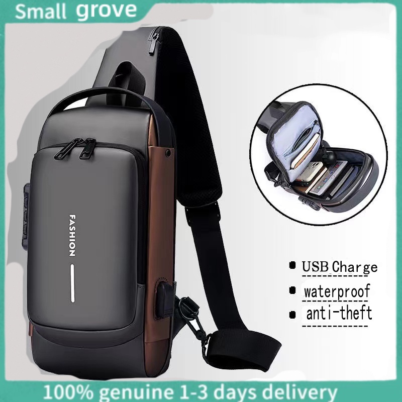 Anti theft sling bag for men sale