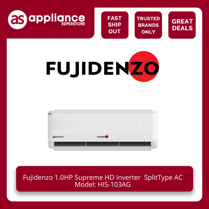 Fujidenzo 1.0HP Supreme HD Inverter Split Type AC HIS-103AG | Shopee ...