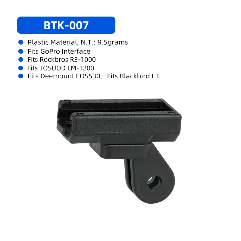 Bicycle Front Light Holder Lamp Bracket Camera Stand for GoPro Unibody