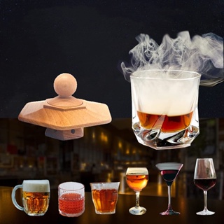 Bar Tools Cocktail Smoker Set Wooden Smoked Wood Hood Whiskey