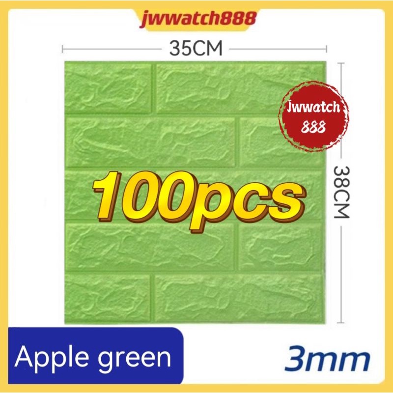 100pcs Wallpaper 35×38cm Adhensive 3D Brick wall stickers wallpaper