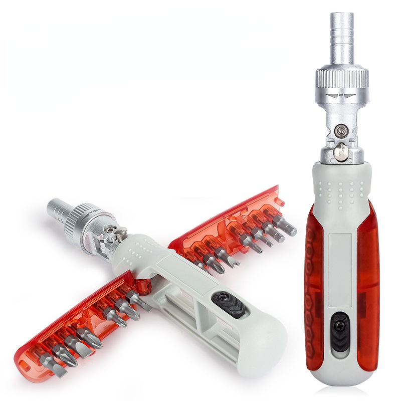 ME6F Adjustable Angle Ratchet Screwdriver 180 Degree Adjustable Hexbit