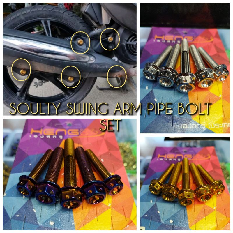 HENG MIO SOULTY PIPE / SWING ARM BOLT SET Shopee Philippines
