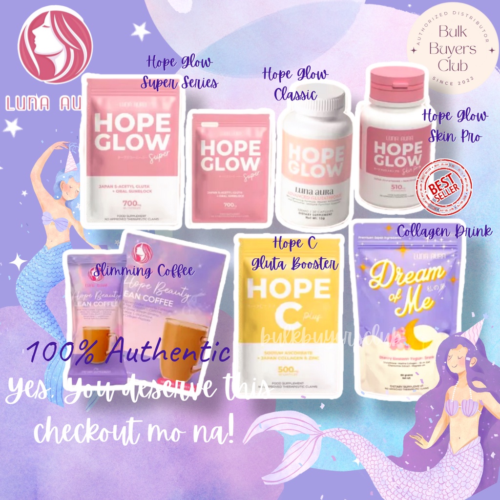 Hope Glow Glutathione By Luna Aura Super Biggie Capsule Super Mini Shopee Philippines