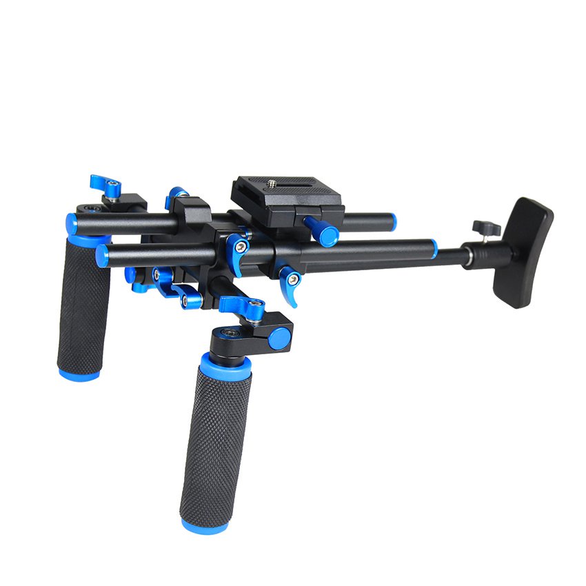 Double-hand follow focus dslr video camera rig for DSLR camera ...