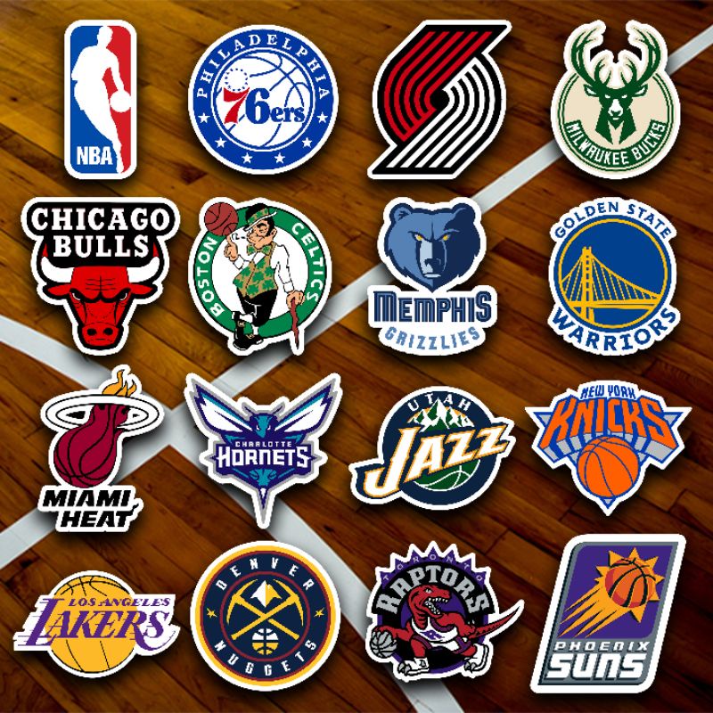 NBA Team Logos Inspired Laminated Vinyl Stickers | Shopee Philippines