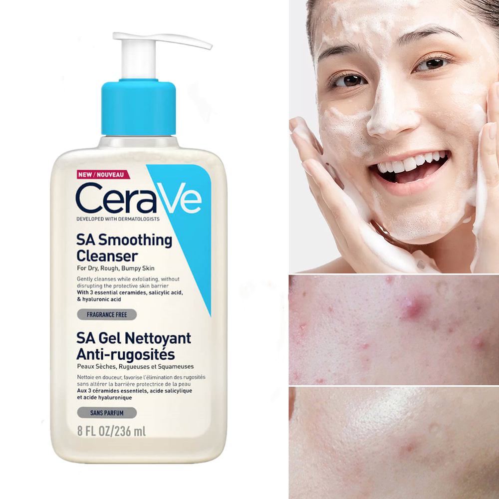CeraVe SA Cleanser Salicylic Acid Cleanser With Hyaluronic Acid