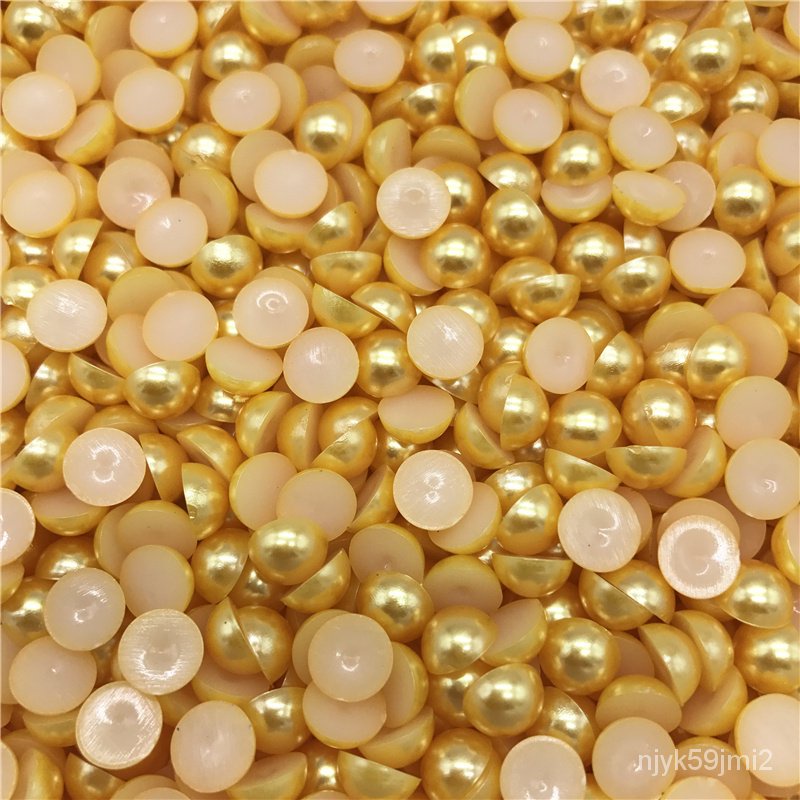 3000pcs Flat Back Half Pearl Beads – 7 Sizes 2.5-10mm, For Nail Art, Crafts, DIY Decoration, Assorted Colors - View #6