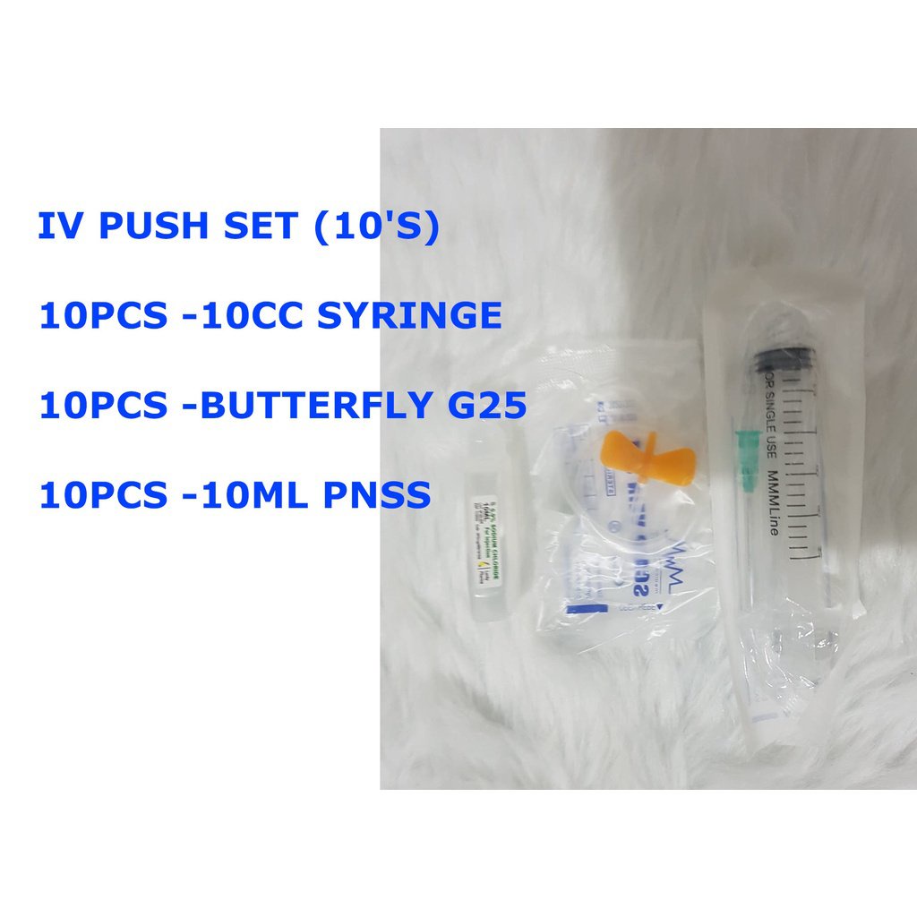 GLUTA IV Push set 10’s (syringe butterfly PNSS 10ml) | Shopee Philippines
