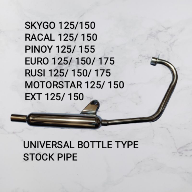 Universal - StockPipe - Bottle Type - Stainless (Double Tube Elbow ...
