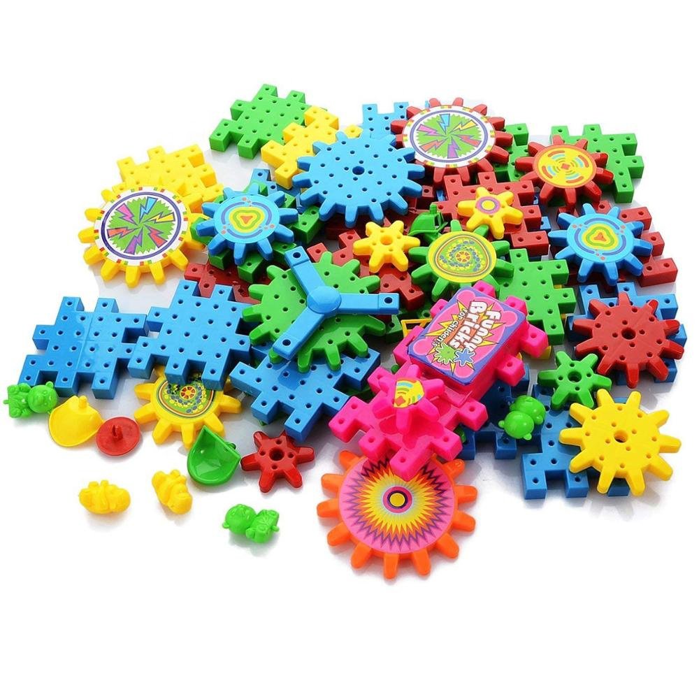 Funny Gear Building Toy Set - Electric Interlocking Learning Blocks ...