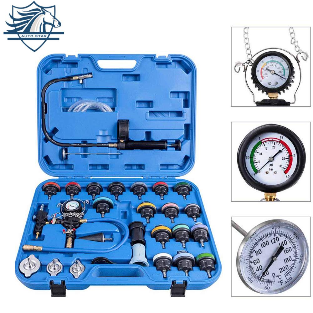 28pcs Car Radiator Pressure Tester Tools Set Vacuum-Type Cooling System ...