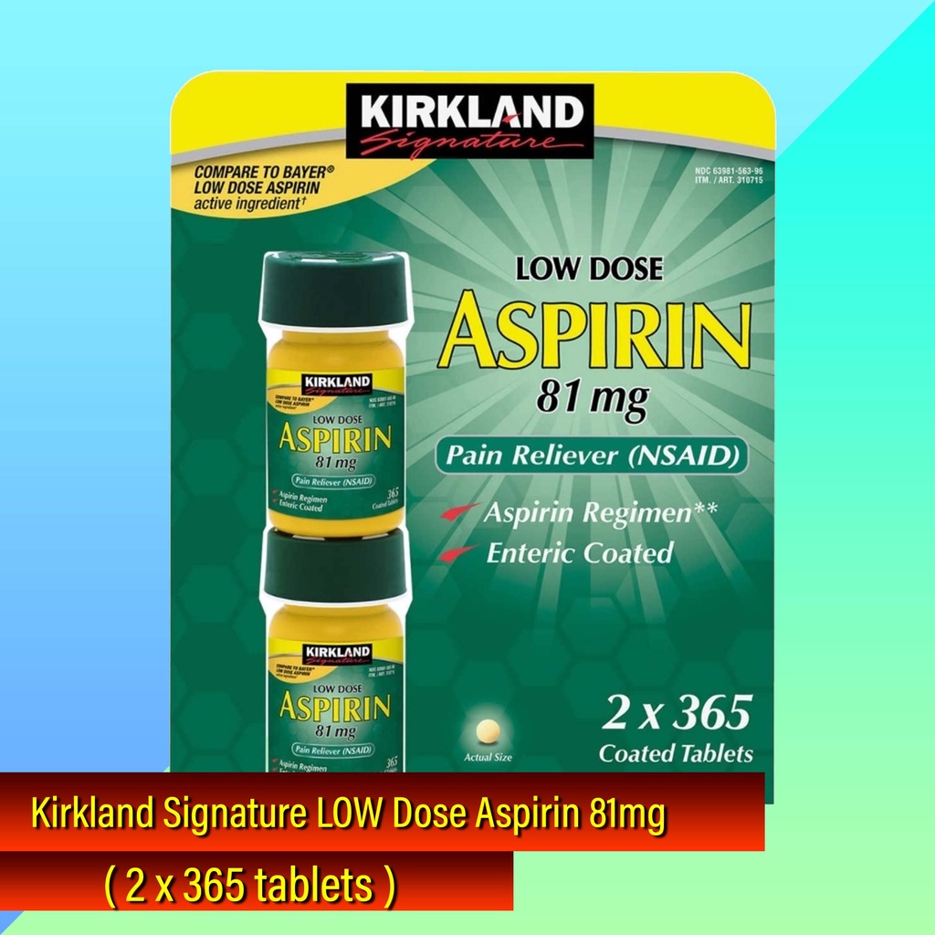 ln stock2023℗ Kirkland Signature LOW Dose Aspirin 81mg ( 365 tablets