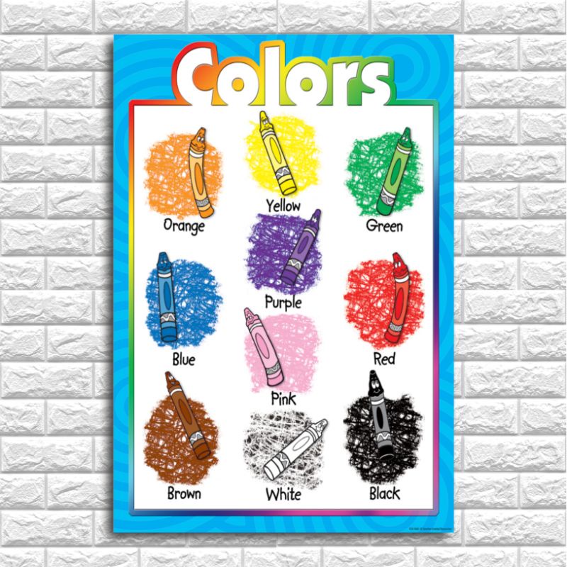 BASIC COLORS CHART | Laminated A4 Size | Colors Educational Wall Chart ...