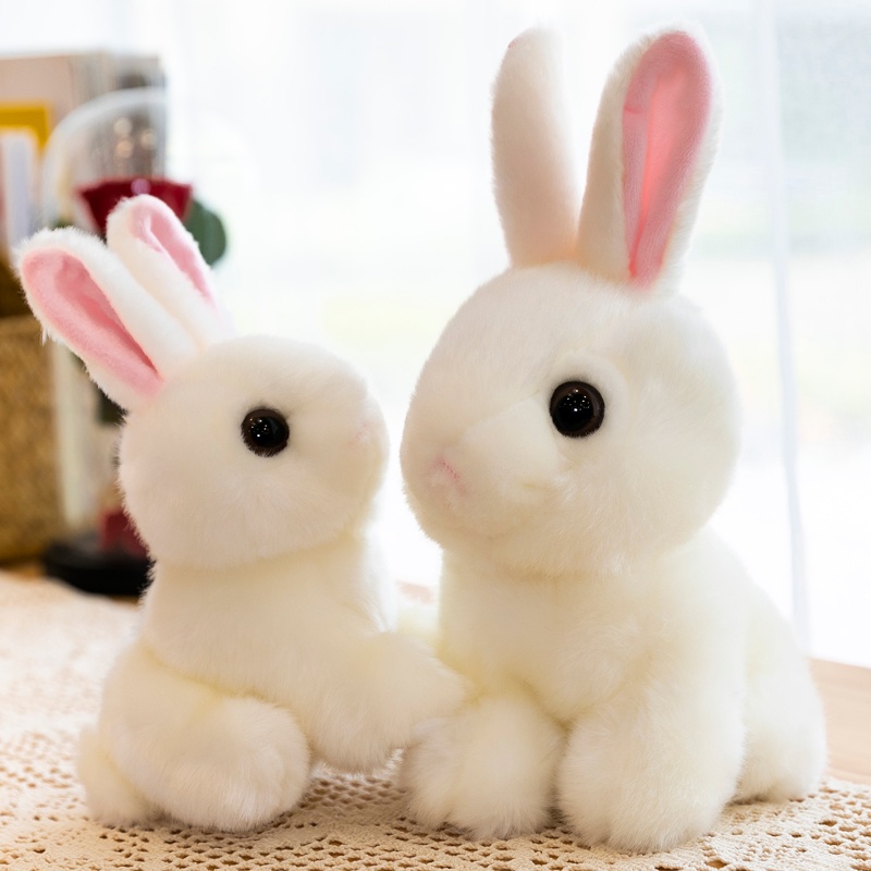 [Soft] Simulation Cute Plush Toy Rabbit Little White Rabbit Healing ...