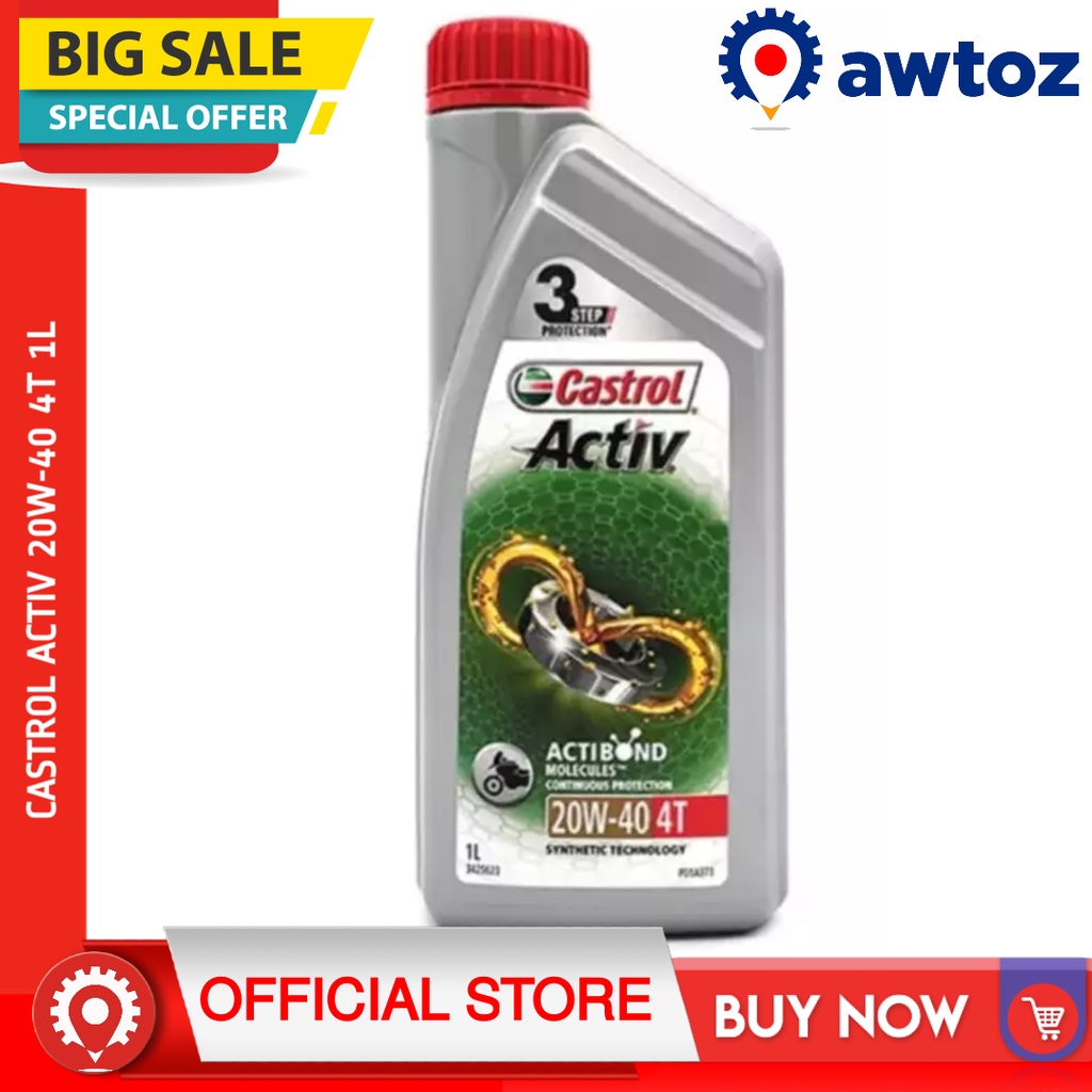 CASTROL Activ 4T 20W-40 Engine Oil 1 Liter | Shopee Philippines