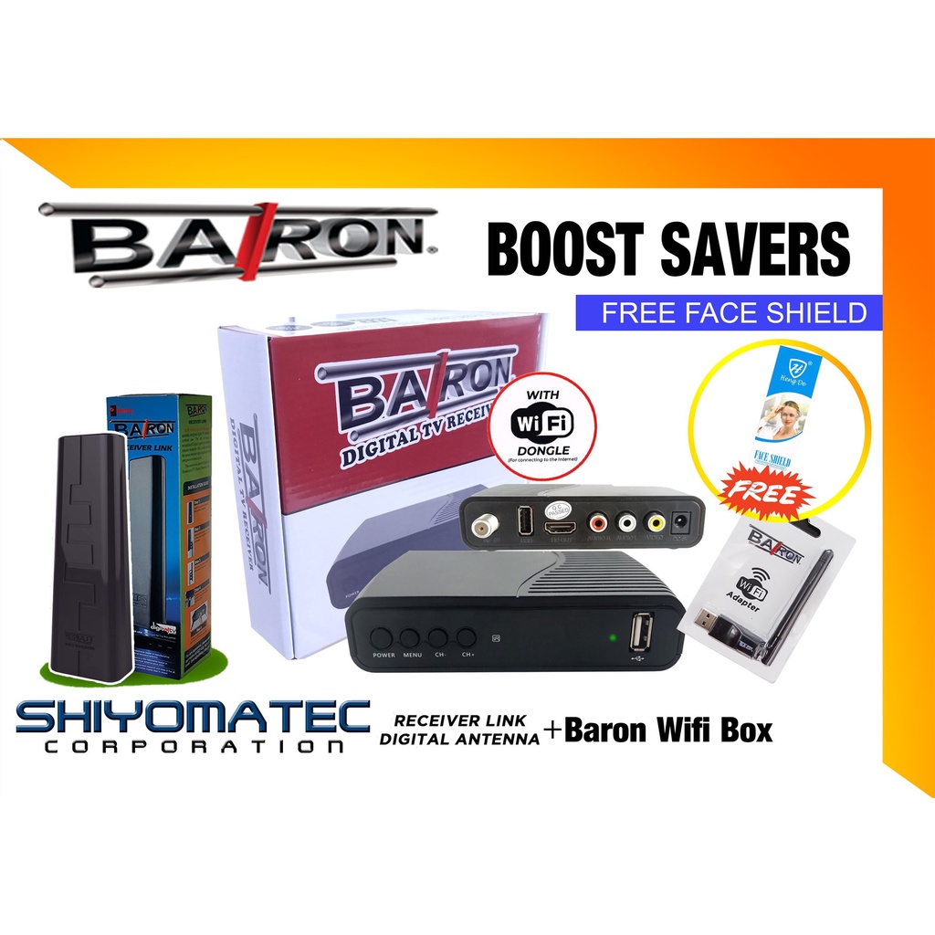 2023☈Baron Digital TV Receiver with Wifi Adapter with Baron Receiver