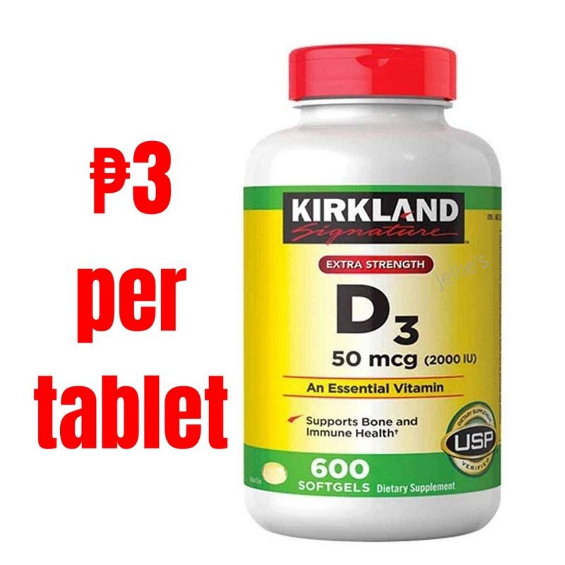 2023 Kirkland Vitamin D3 50 mcg 2000 IU USA Version Multivitamin