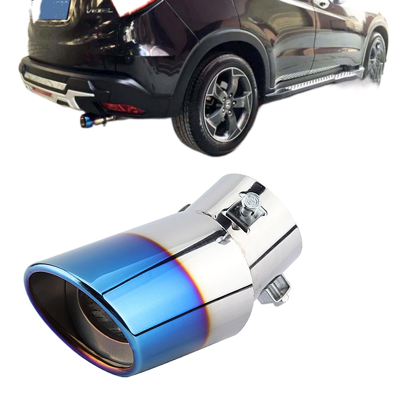 ☑△◕Universal Exhaust Muffler Pipe For Car Bass Sound Round Stainless Steel  Chrome Tail Muffler Tip F