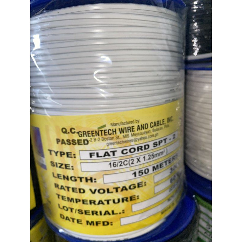 BOSTON FLAT CORD DUPLEX WIRE 16 / 18 / 22 (sold per roll ) Shopee Philippines